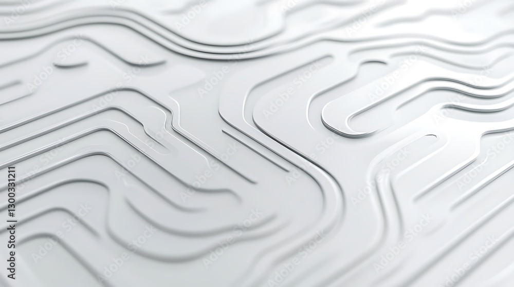 Poster clean abstract technology background with white lines and curves