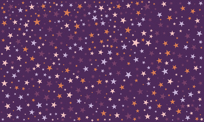Abstract gold star pattern with burnt orange, soft lavender, blush pink, and plum. Starry pattern with golden star glitter for dreamy and romantic designs.