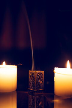 Incense burner, a deeply spiritual atmosphere.