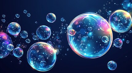 Colorful Bubbles in Motion