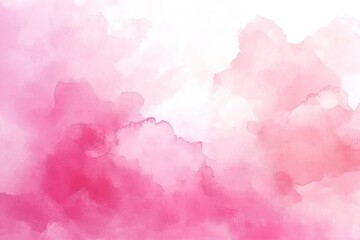 Fototapeta premium Abstract Pink Watercolor Background Texture Design Image with Soft Clouds and Pastel Shades