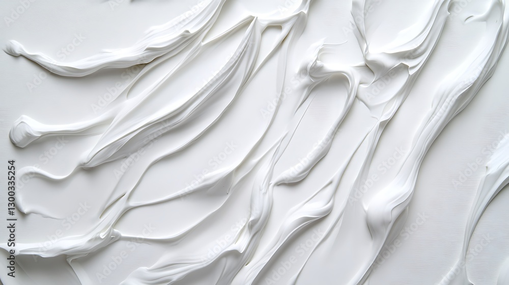 Poster abstract white art style with soft texture and flowing patterns