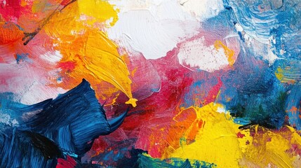 A stunning abstract painting showcasing vibrant colors and dynamic textures. This artwork adds a burst of energy and creativity to any space.