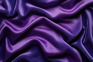 Obraz premium Smooth, flowing purple satin fabric with soft folds, creating an elegant and luxurious background texture