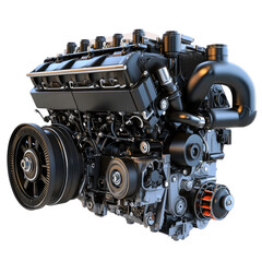 Fototapeta premium car engine isolated on white background