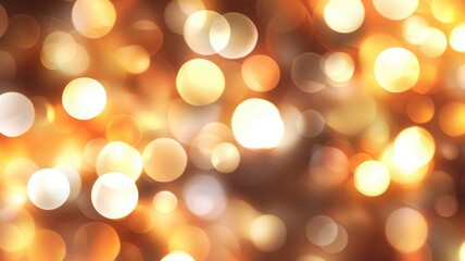 Obraz premium Golden bokeh lights creating a festive blurred background, perfect for christmas, parties, or any celebratory design