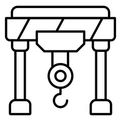 Crane Outline Icon