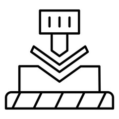 Bending Outline Icon