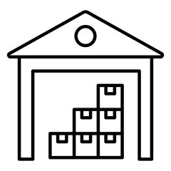 Warehouse Outline Icon