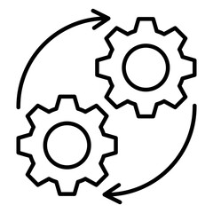 Process Optimization Outline Icon