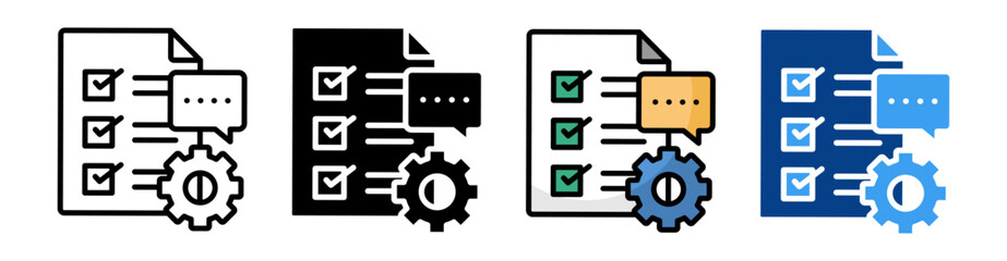 Formative Assessment  Icon Set Multiple Style Collection