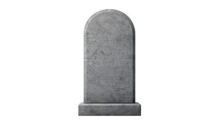 A blank granite headstone featuring a natural texture and smooth finish. Isolated on transparent background, PNG.