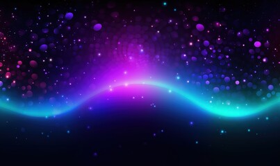 Purple and blue glowing wave abstract background