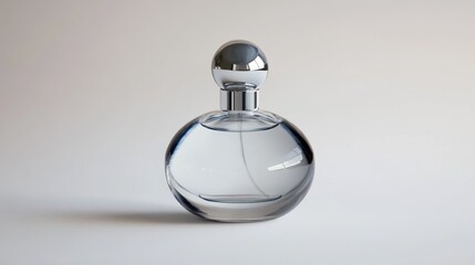 Round glass perfume bottle, studio shot