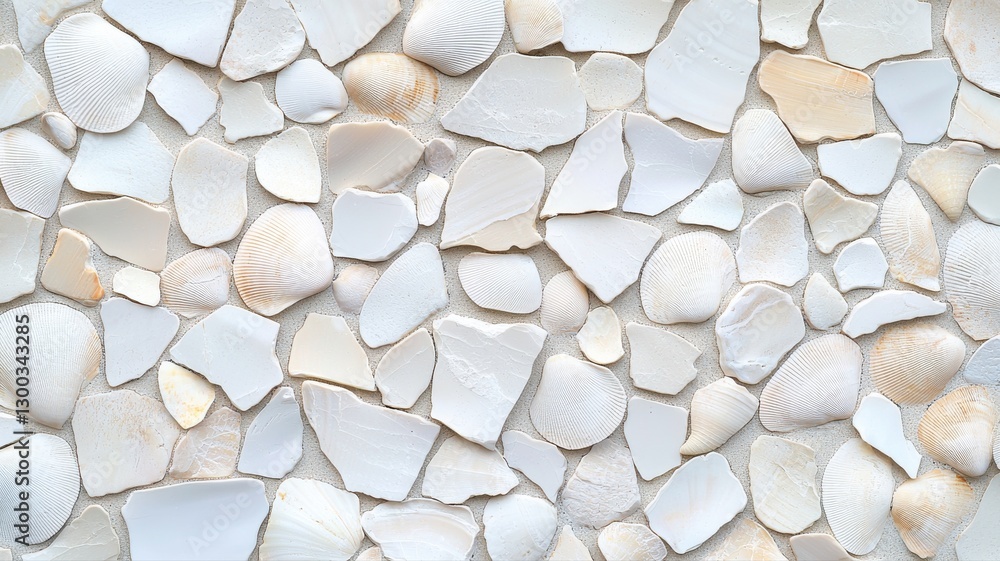 Poster white stones arranged in a seamless pattern for a natural background texture use in design and decor