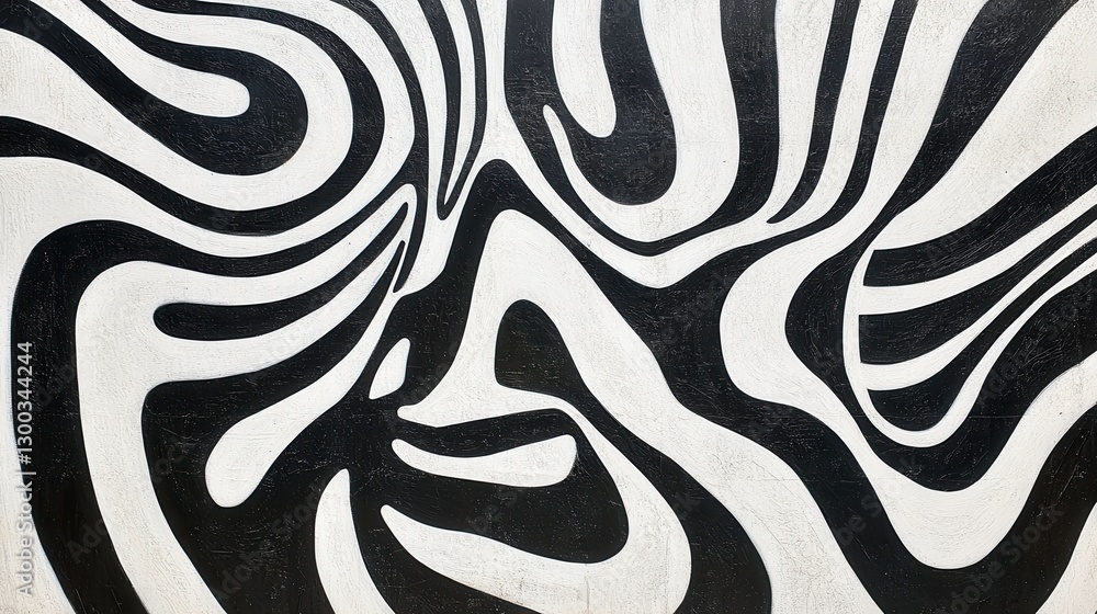 Poster dynamic patterns in contemporary art with organic lines