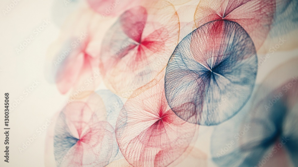 Poster dynamic patterns with natural light on white background