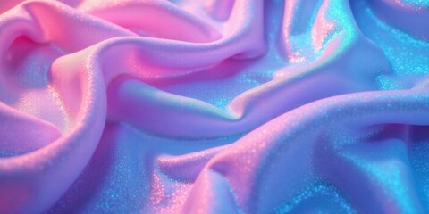 Dreamy Pastel Fabric Draped in Soft, Shimmering Hues with a Gentle, Textured Flow