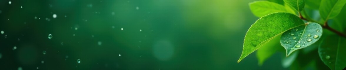 Raindrop's impact on chalkboard, vibrant green leaves blurred background, vertical, horizontal, blackboard