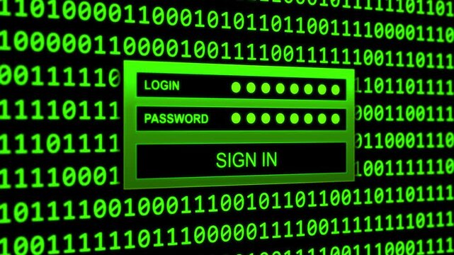 Authorization form - binary background loop