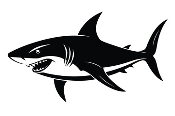 Obraz premium Shark silhouette vector