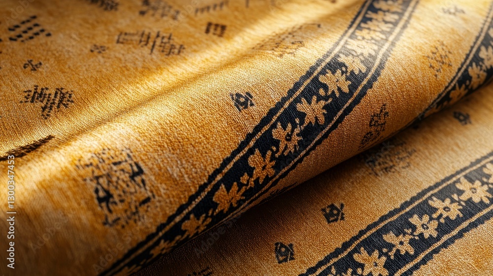 Wall mural handcrafted tablecloth with intricate patterns and designs