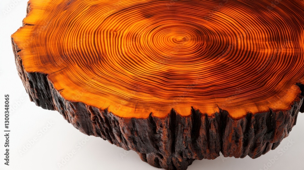 Poster handcrafted wooden table with unique patterns