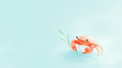 Crab in a Snowy Landscape