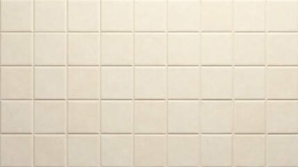 Cream-colored square tile wall, seamless pattern texture background for design projects and surface decoration