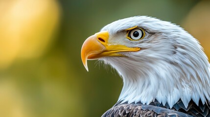Obraz premium Bald Eagle Portrait, Majestic Bird of Prey Closeup