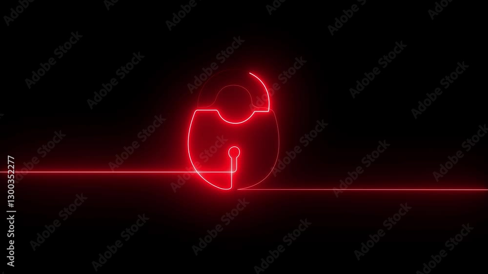 Aufkleber neon security virtual hud pin with shield and lock concept of finance data privacy privacy private p