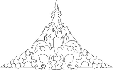 sketch vector silhouette illustration icon symbol carving ornament decoration accessory floral classic vintage