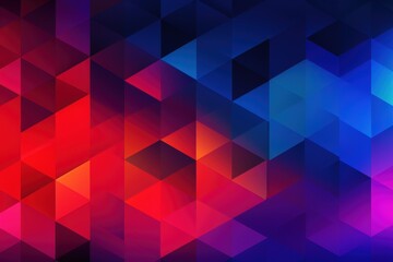 Obraz premium Abstract wallpaper with triangles with red, dark blue and pink gradients