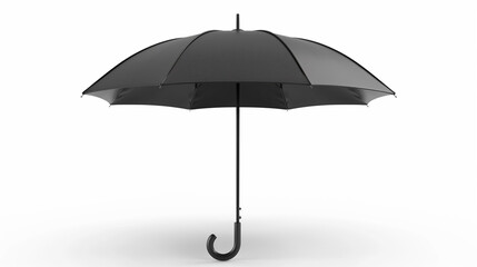 black umbrella isolated on white