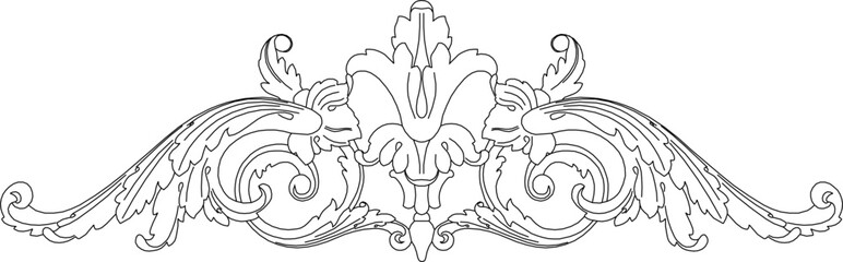 sketch vector silhouette illustration carving ornament decoration floral background pattern seamless abstract modern classic vintage 