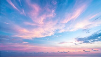 Fototapeta premium Pastel sunset sky with colorful clouds
