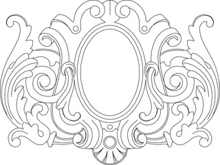 sketch vector silhouette illustration icon symbol carving ornament decoration accessory floral classic vintage 