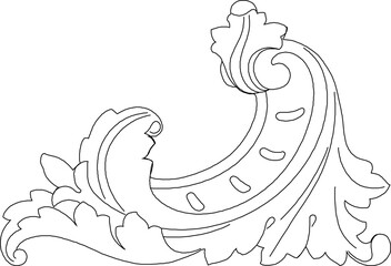 sketch vector silhouette illustration icon symbol carving ornament decoration accessory floral classic vintage