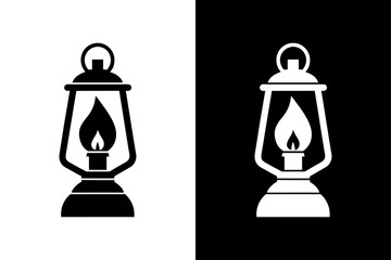 Vintage Burner Lamp Silhouette Clean Vector for Web & Print.