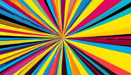  Bright and Colorful Pop Art Swirl Stripes Comic Banner Template for Fun Digital Designs