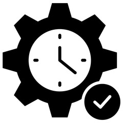 Save Time Glyph Icon