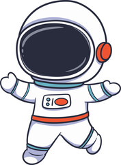 Obraz premium Cute Cartoon Astronaut