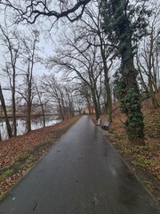 Parc In Berlin Treptow After Rain