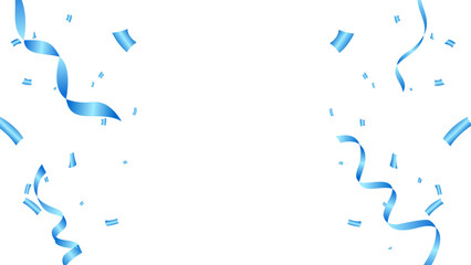 blue confetti party celebration background template
