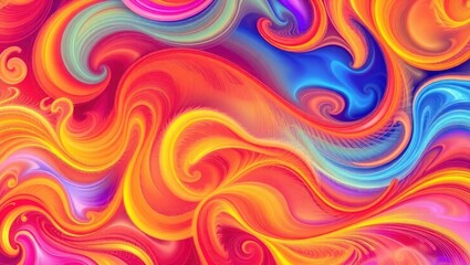 Obraz premium Colorful Abstract Swirls Background with Flowing Shapes and Vibrant Colors
