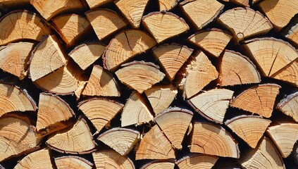 Stacked firewood in outdoor setting nature woodpile natural environment