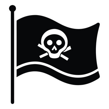 recommend clip art: Jolly Roger Black Pirate Flag with Skull and Crossbones Icon