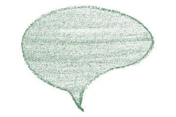 Separate green speech bubble on transparent background