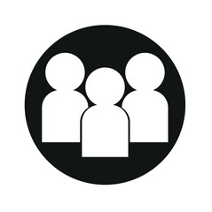 group contacts icon, family watch icon white background vector icon.