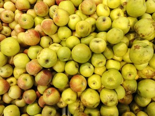 green apples at the market